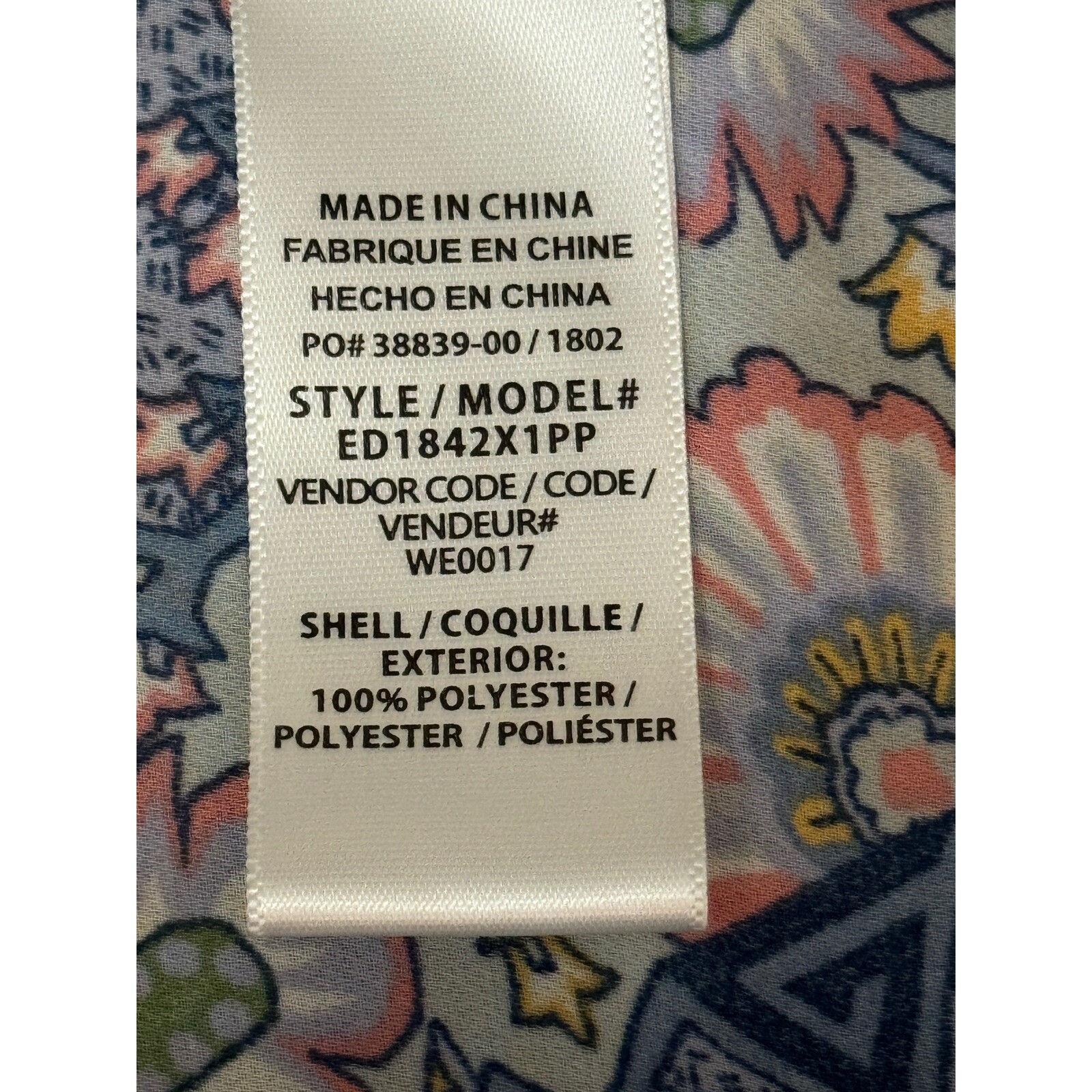 Ella Moss Maxi Dress Floral Print V Neck Tie Waist Casual Blue Size L