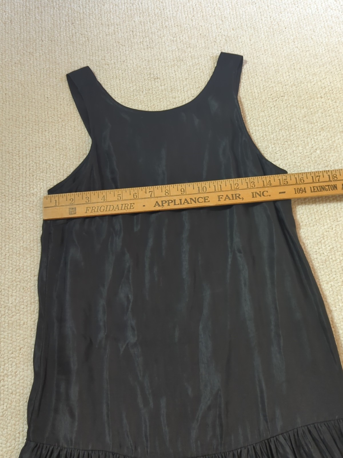 Sancia Drop Waist black cocktail Tank Dress XS Minimalist capsule quiet Luxury