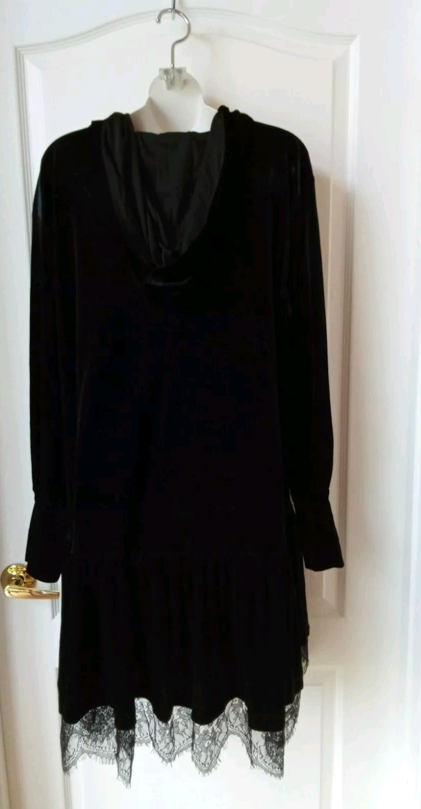 Black Milk Hooded Velor Black Long Sleeve Dress Women’s Size XL NEW WITH TAGS!!