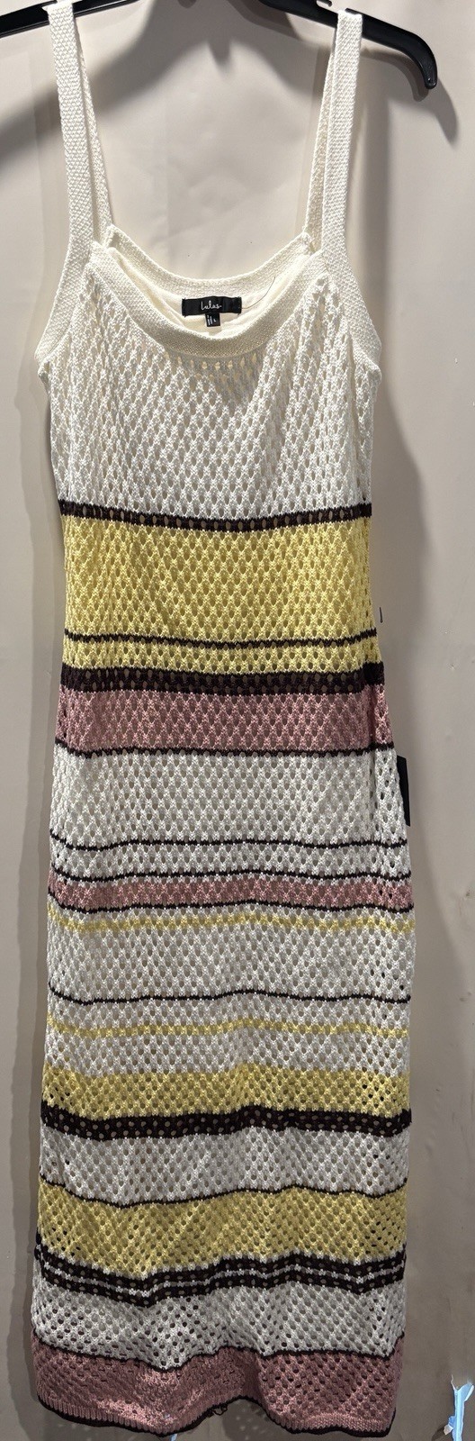 Lulus Crochet Maxi Dress Size Large New With Tags Fully Lined