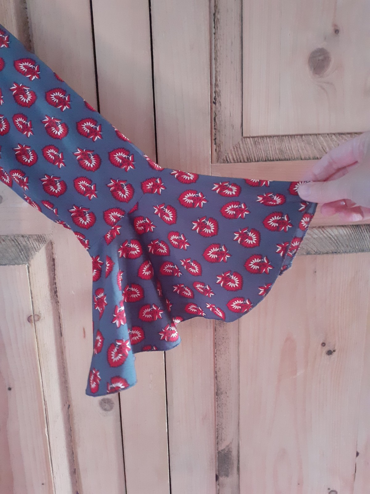 BNWT At Last Red Grey Victoria Midi Dress UK10