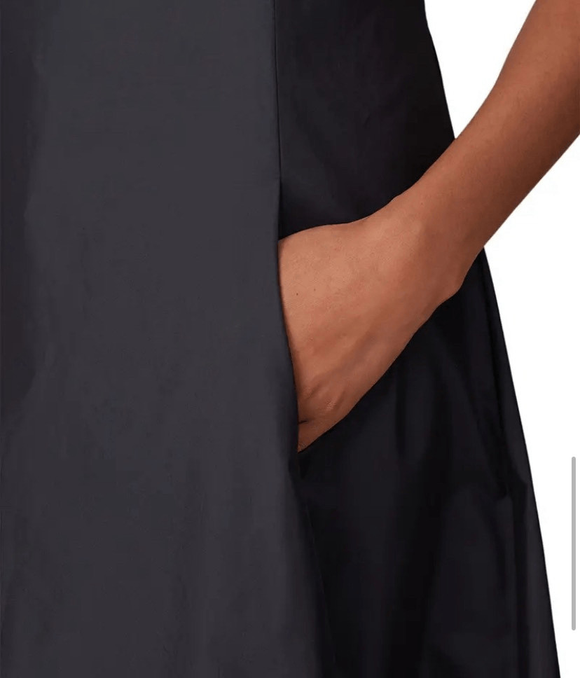 3.1 Phillip Lim Spaghetti Strap Midi Black Dress with Pockets Size 8 MSRP: $650