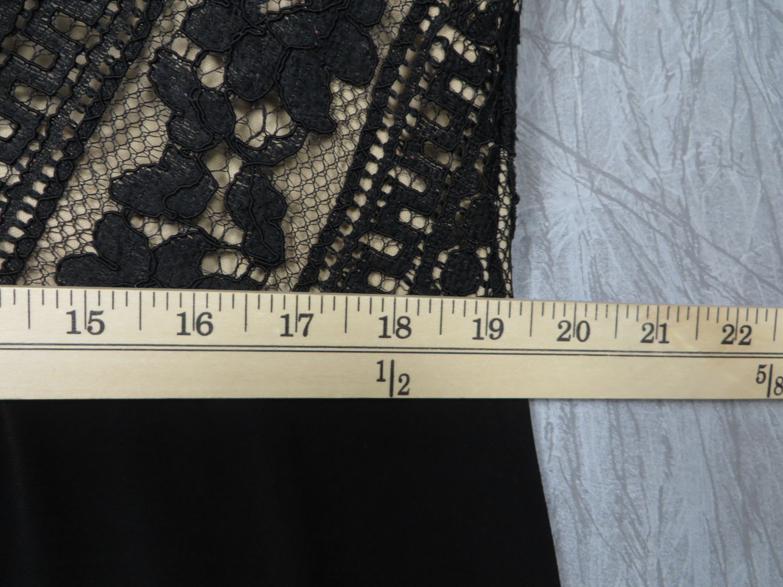 Wardrobe A Womens 16 Black Beige Lace Maxi Dress Sleeveless Evening Gown
