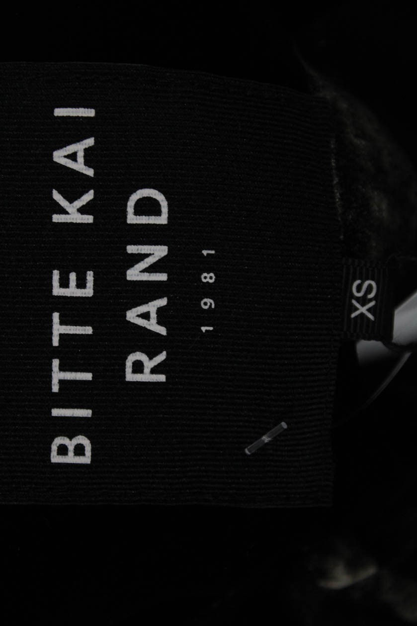 Bitte Kai Rand Women Shift Dress Black Polka Dot Viscose Long Sleeve Size XS