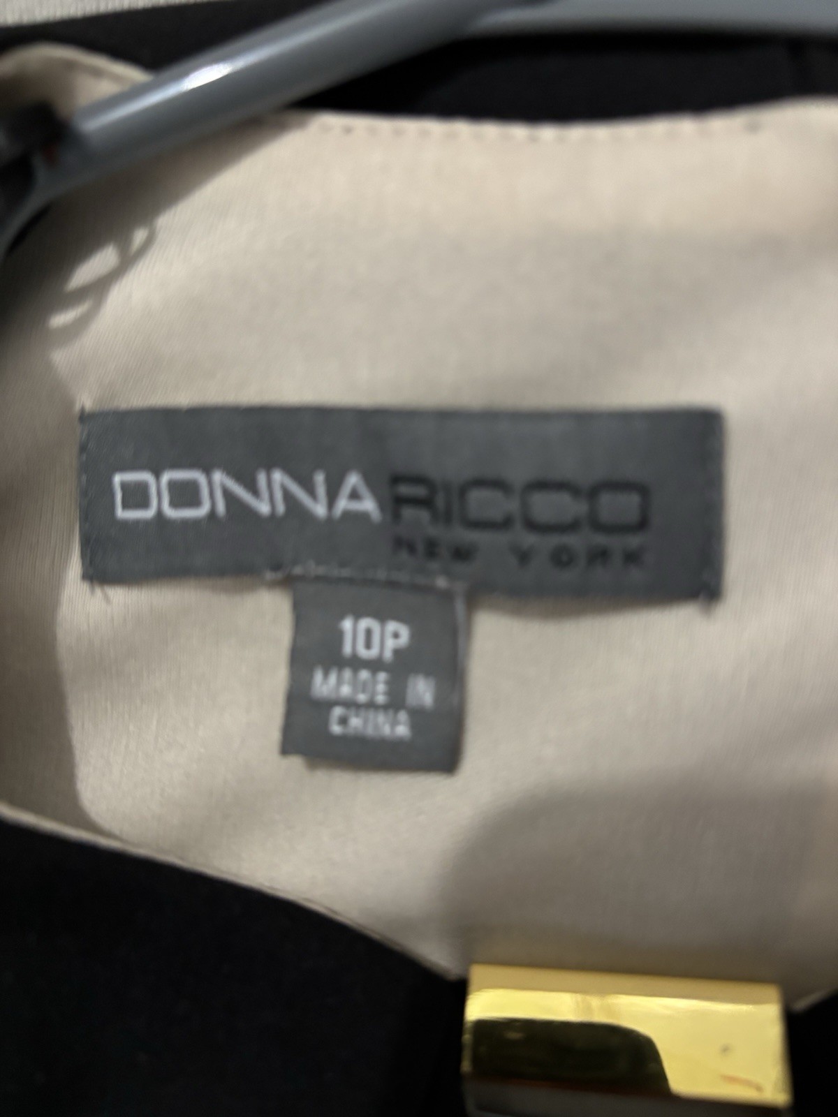 Donna Ricco New York Black Solid Sheath Round Neck Cap Sleeve Lined Zip 10P