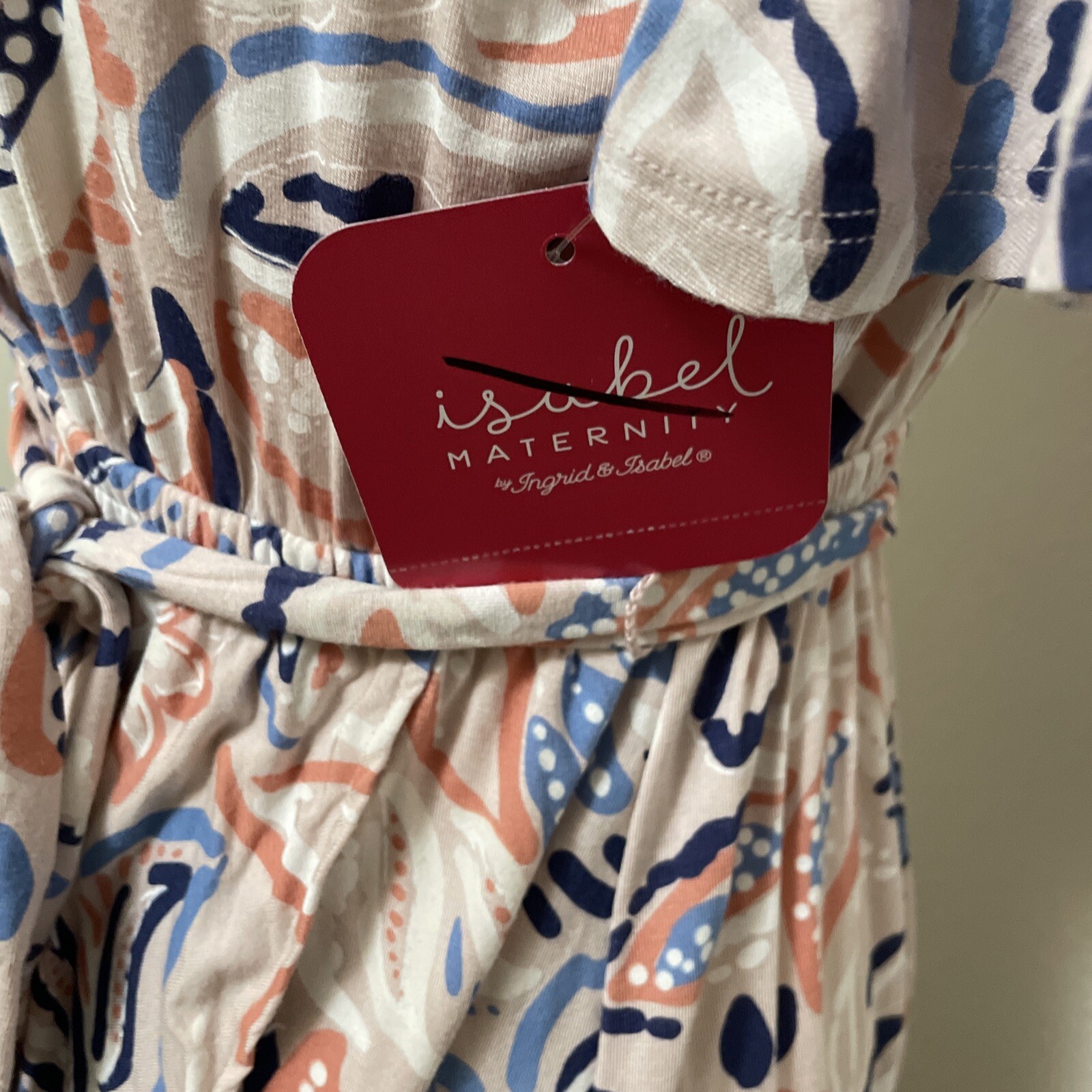 Flutter Short Sleeve Knit Maternity Dress -by Ingrid & Isabel™ Size Small