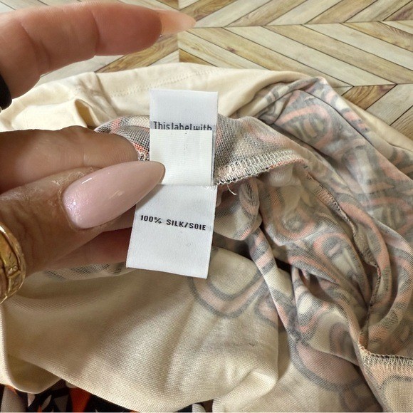 DVF Mini Shift Dress Mod Retro 14 Ivory Orange Geometric Silk Jersey 60s Style