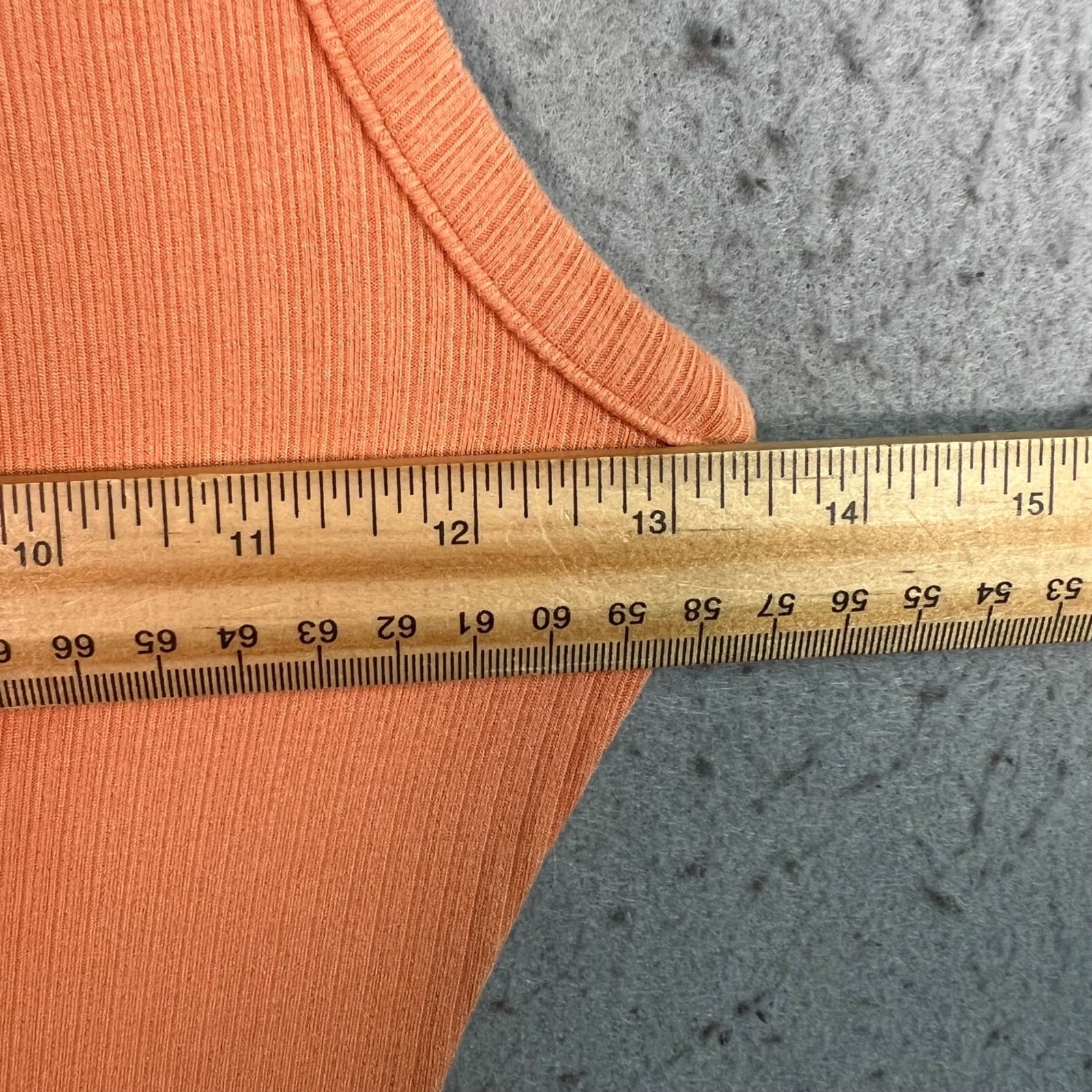 Le Lis Collection Small Orange Ribbed Sleeveless Maxi Dress Rayon/Spandex Ruched