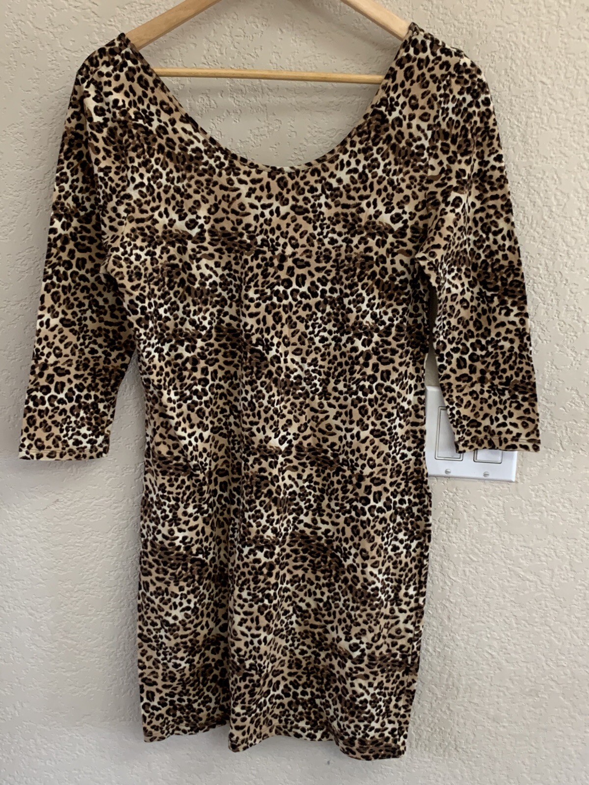 Love Culture Brown Animal Print Dress Size L