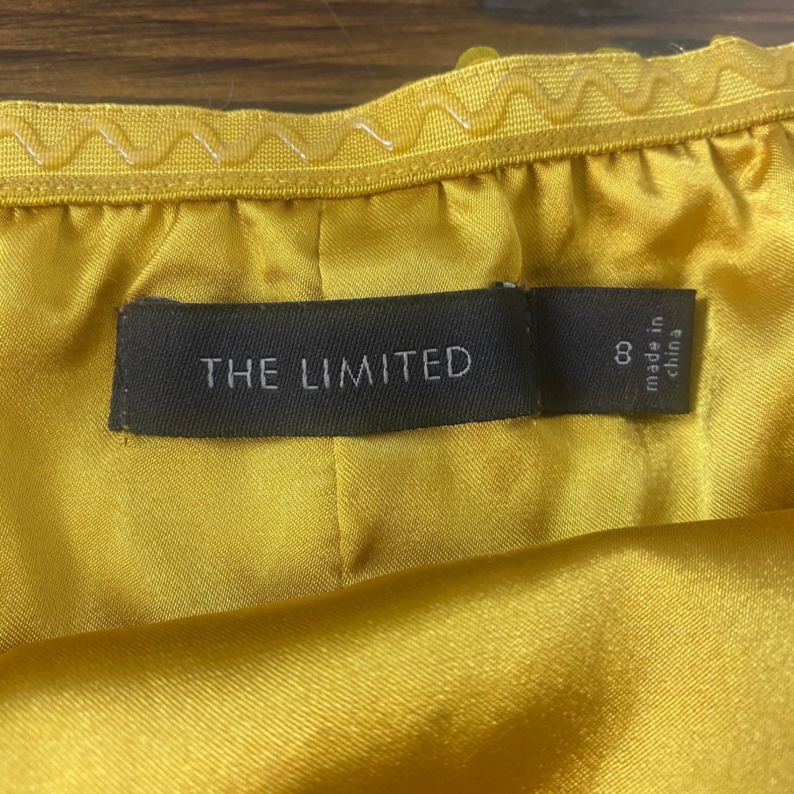 The Limited Yellow Striped Strapless Fit & Flare Cocktail Dress Size 8 SKU F100