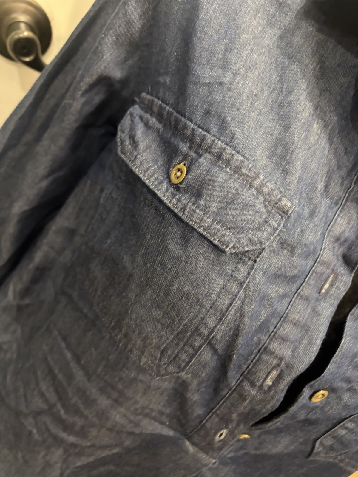 NWT Old Navy Womens Denim Tunic Shirt Dress Blue Dark Wash Long Sleeve XS