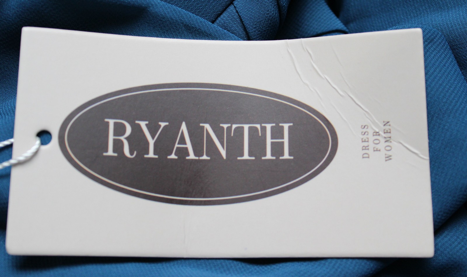 Ryanth Women’s One Shoulder Mermaid Pleated Chiffon Maxi Dress SV3 Peacock 6 NWT