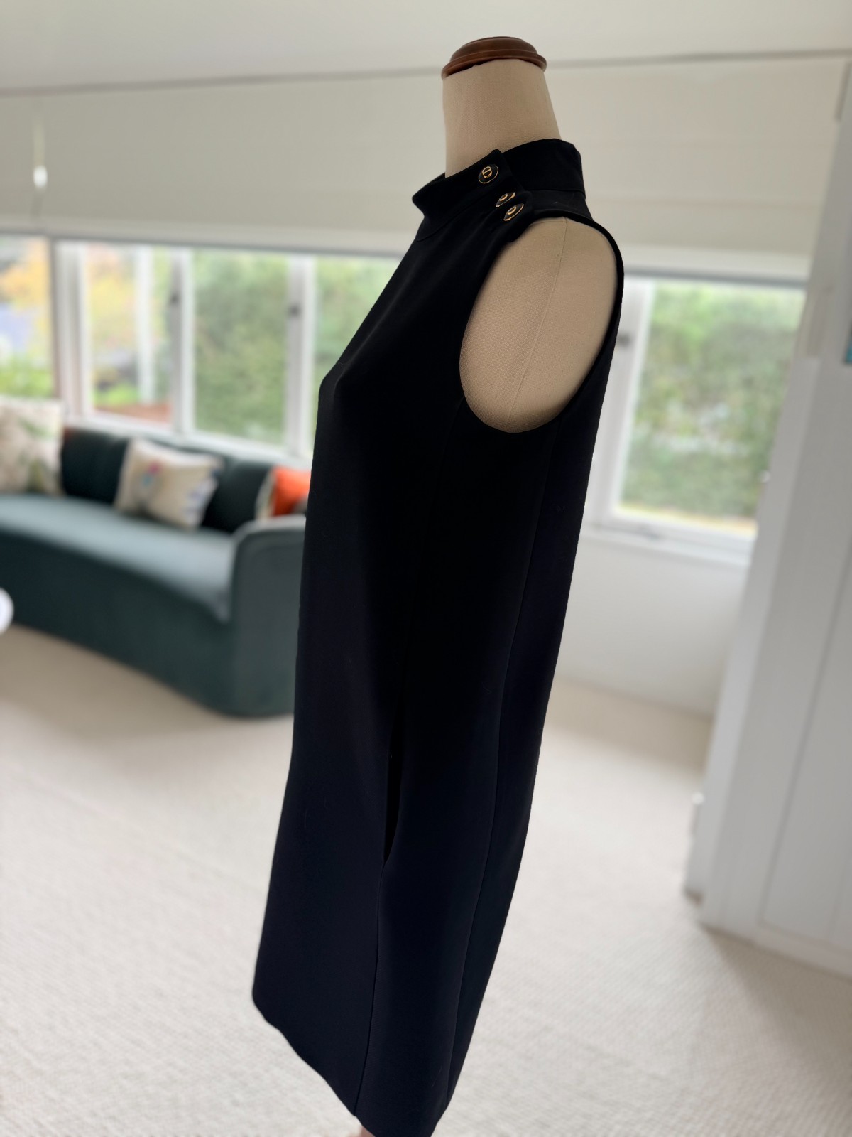 Christian Dior Black High neck Sleeveless Dress – CD Buttons