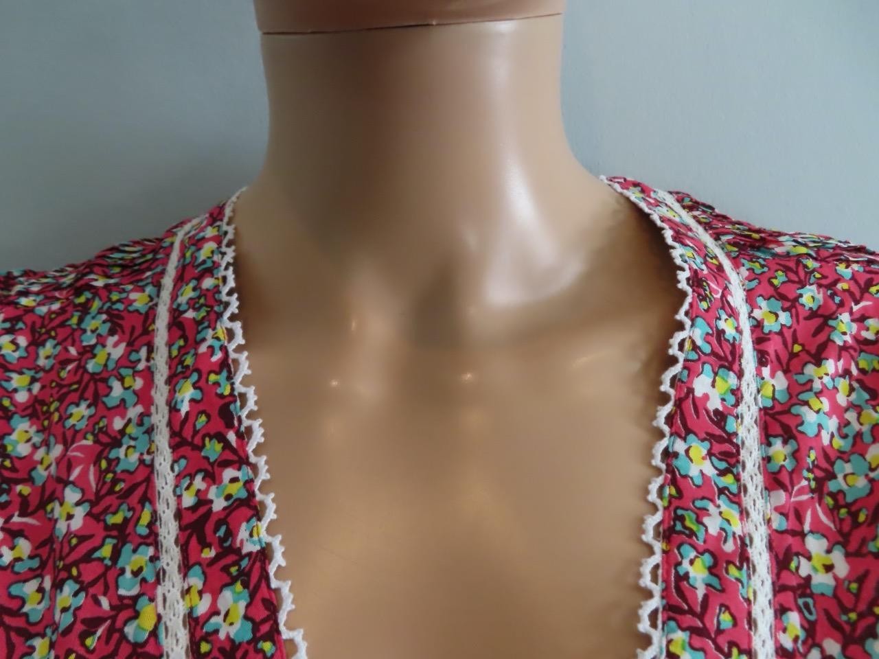 NWT Poupette St Barth Pink Paquerette Anais V Mini Dress Size L