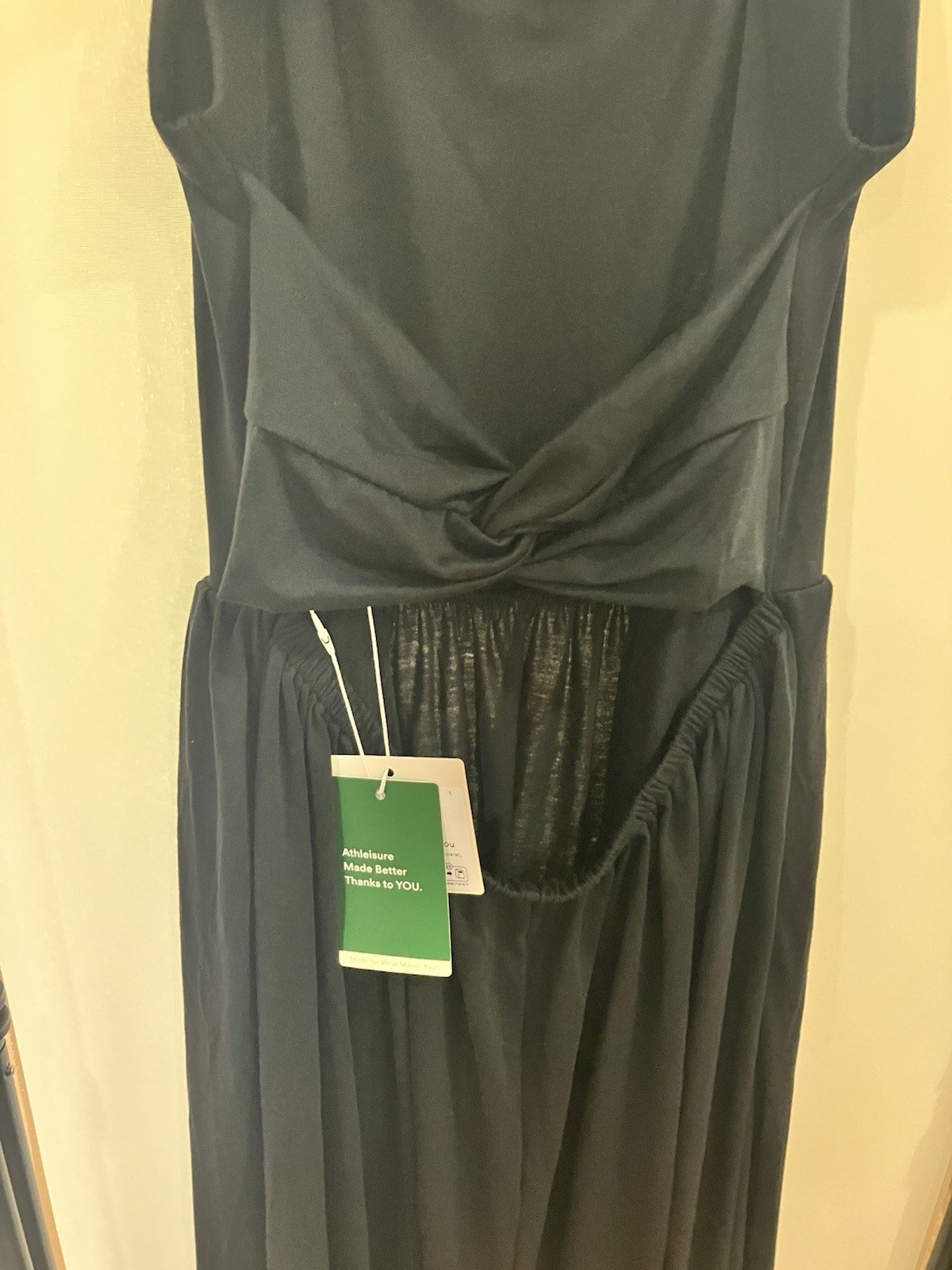 Halara Twisted Backless Split Flowy Maxi Resort Dress with Pockets Small NWT