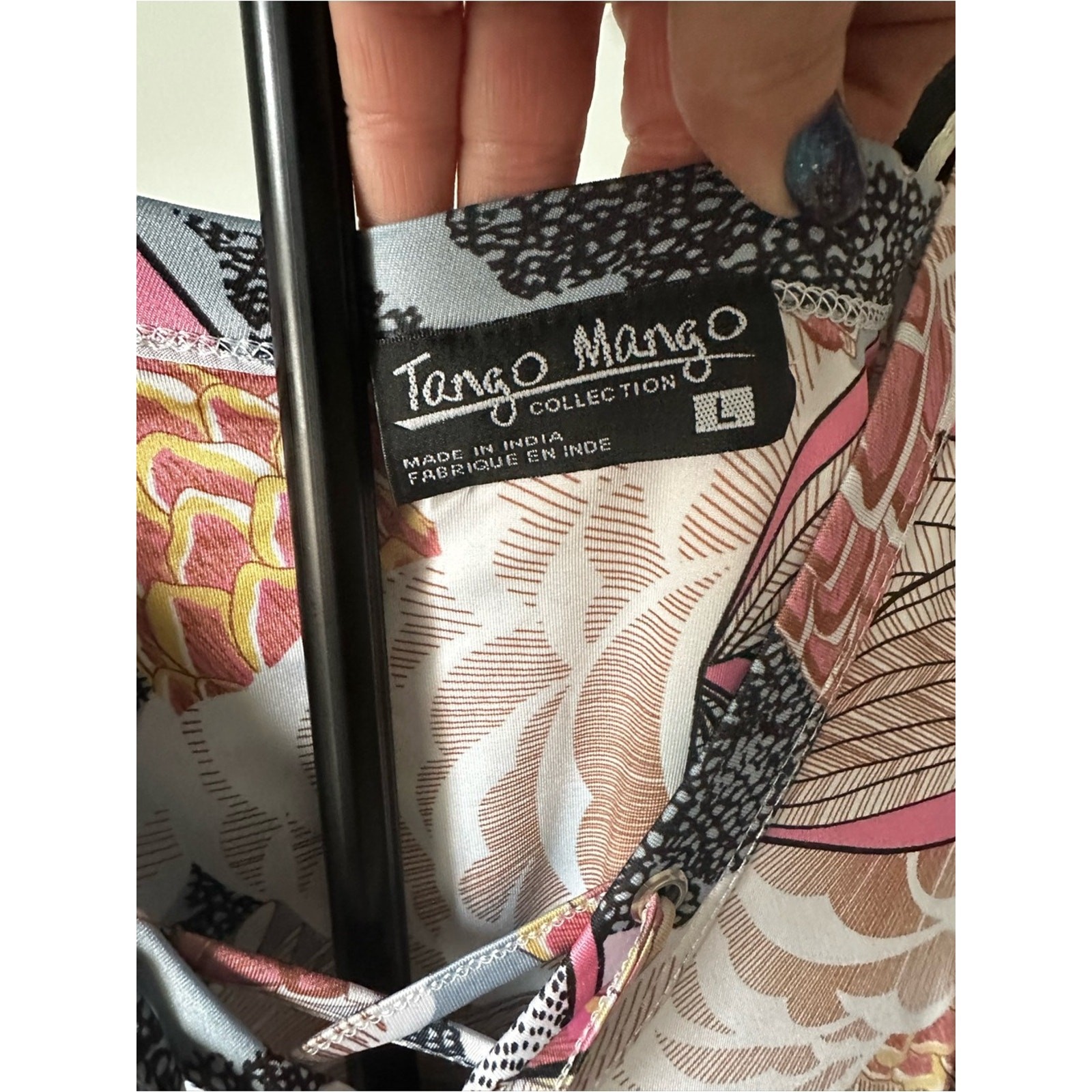 Tango Mango Sleeveless Keyhole Swing Dress Multicolored Floral Resort Size L
