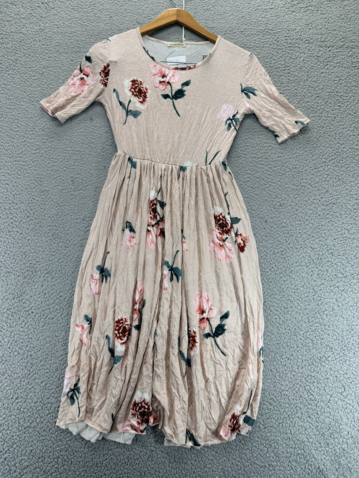 Stevie Hender Dress 2XL Pink Blush Floral Cottagecore Prairie Boho Romantic NWT