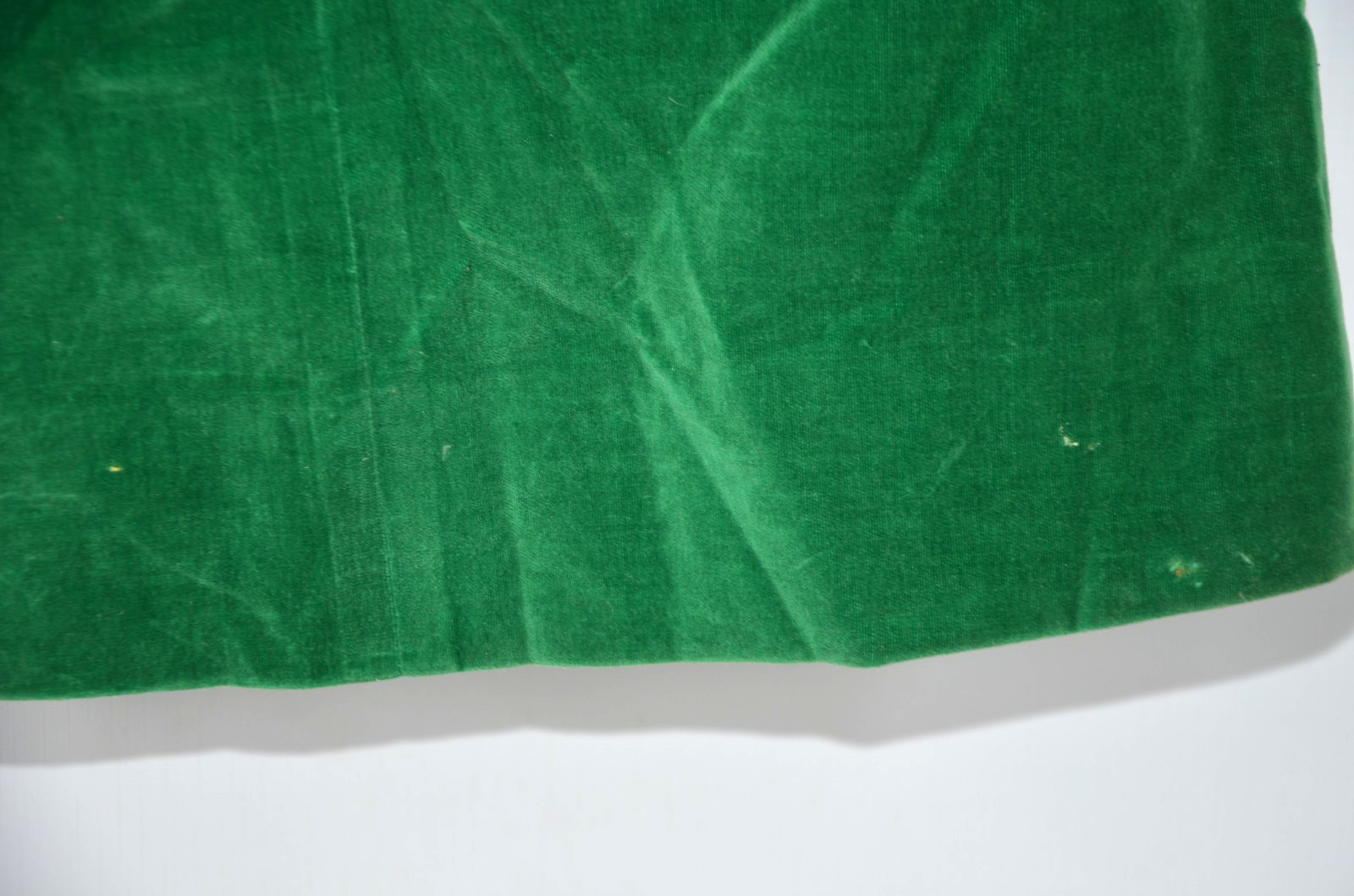 Mod Go Go Green Velvet Mini Dress Vintage 60s Mid Shift XS Lace Holiday A-Line