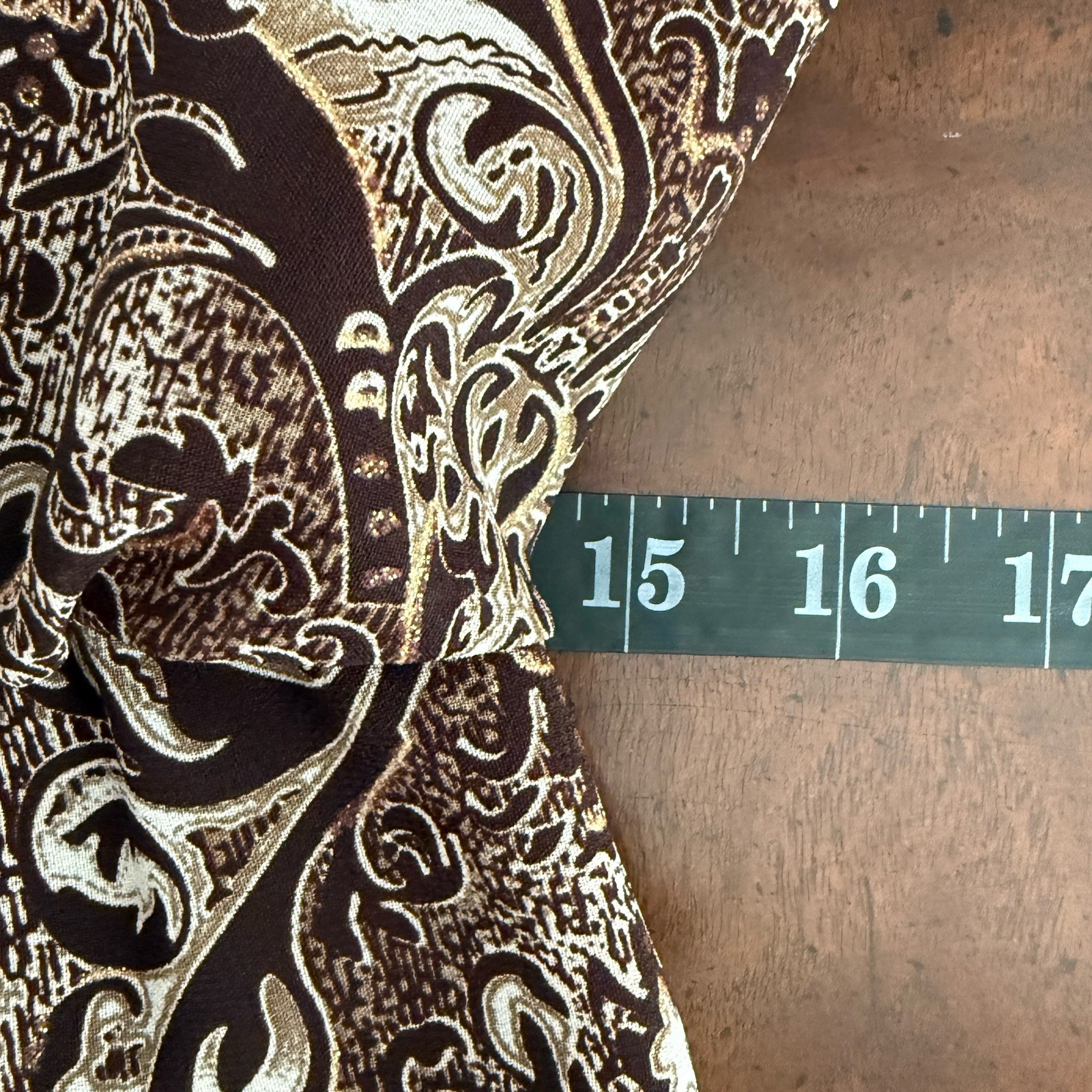 Perceptions Tiered Dress Sz 8 Romantic, Feminine Cottagecore Brown Paisley fairy