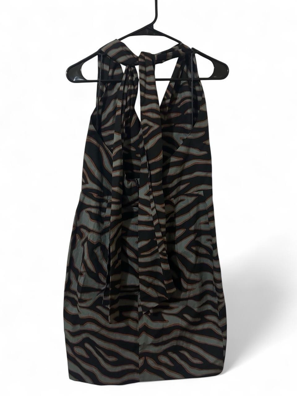 NWT Joseph Zebra print wrap dress with tie back detail