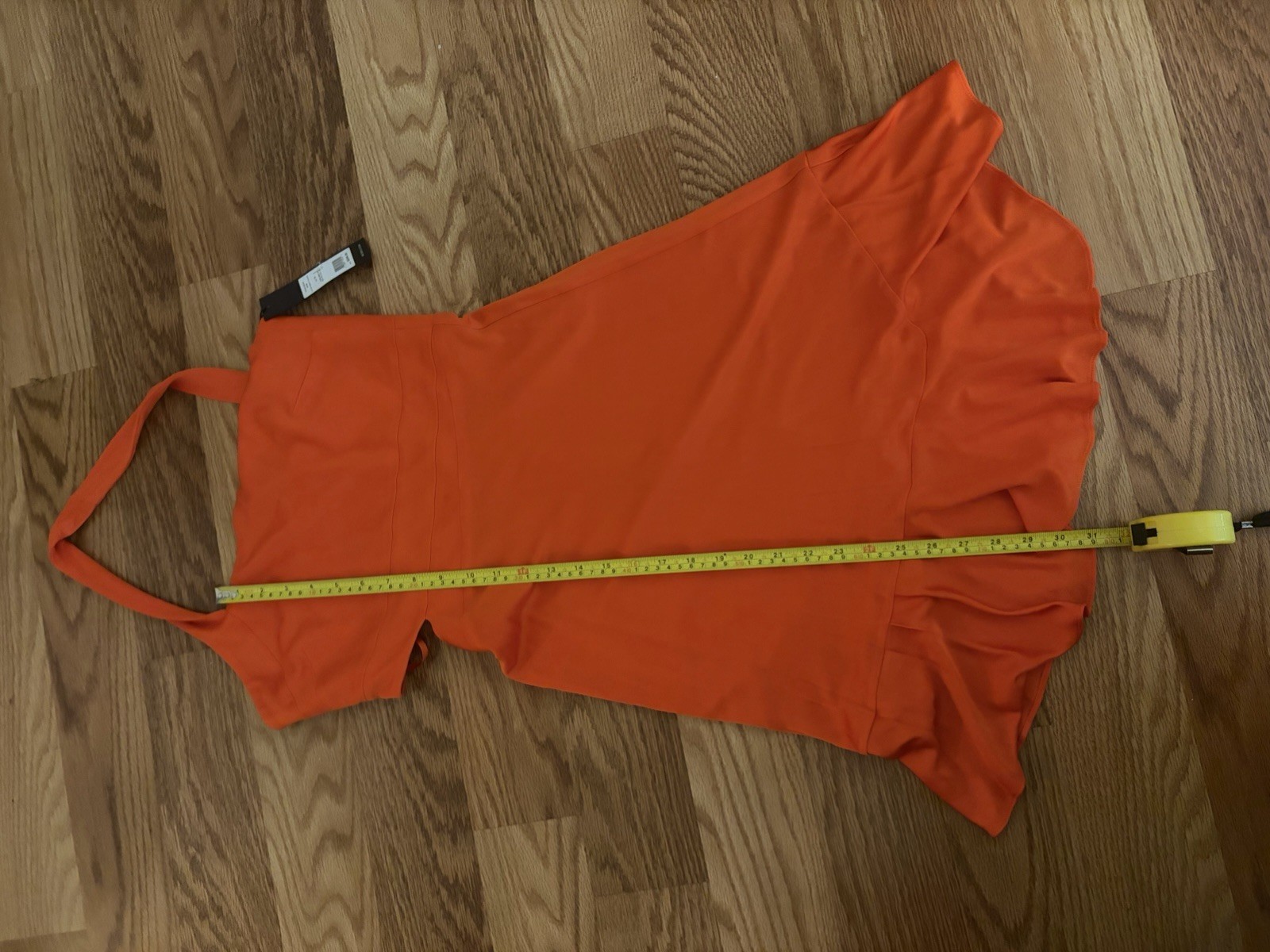 NWT BCBGMAXAZRIA Vibrant Orange HalterCutout Ruffled Mini Dress – Size Medium