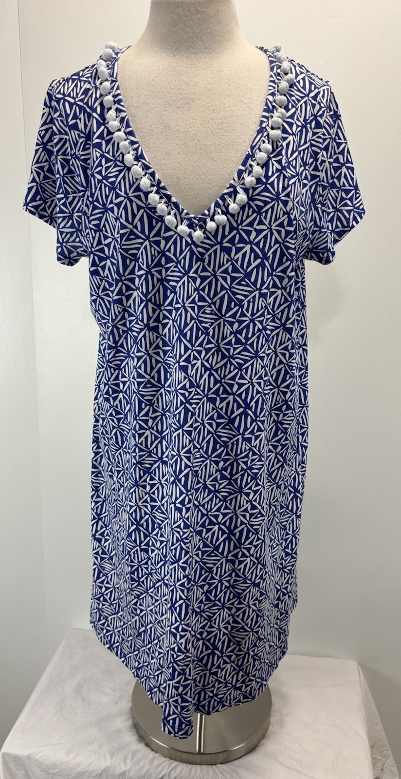 Lilly Pulitzer Etta Easy Peasy Cotton Pom Pom Dress XXL Preppy Coastal Vacation