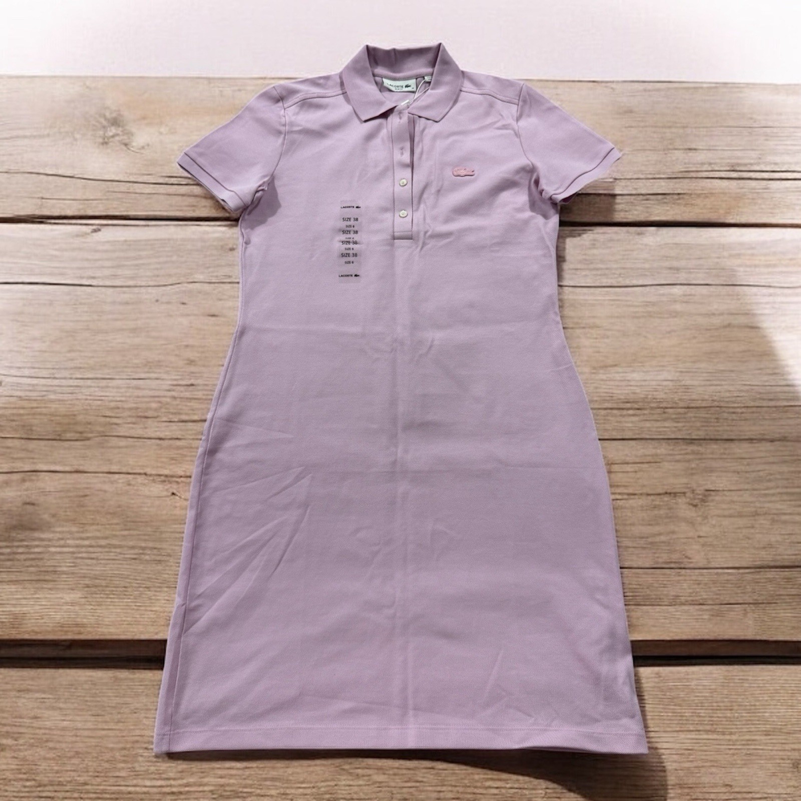 Women’s Slim Fit Stretch Mini Piqué Polo DressWomen – Pink – Lacoste – Dresses