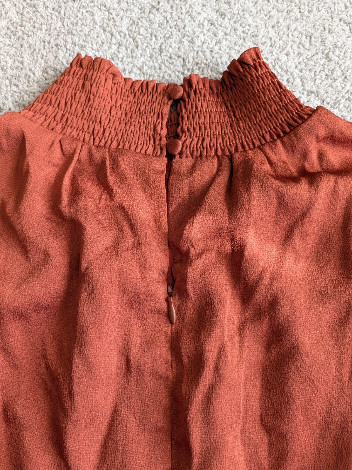 🌼B2G1🌼 Lulus Match Maker Rust Orange Long Sleeve Mini Dress Size Medium NWT