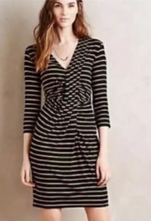 Bailey 44 Womens Striped Stretch Knit Sheath Dress Size XS