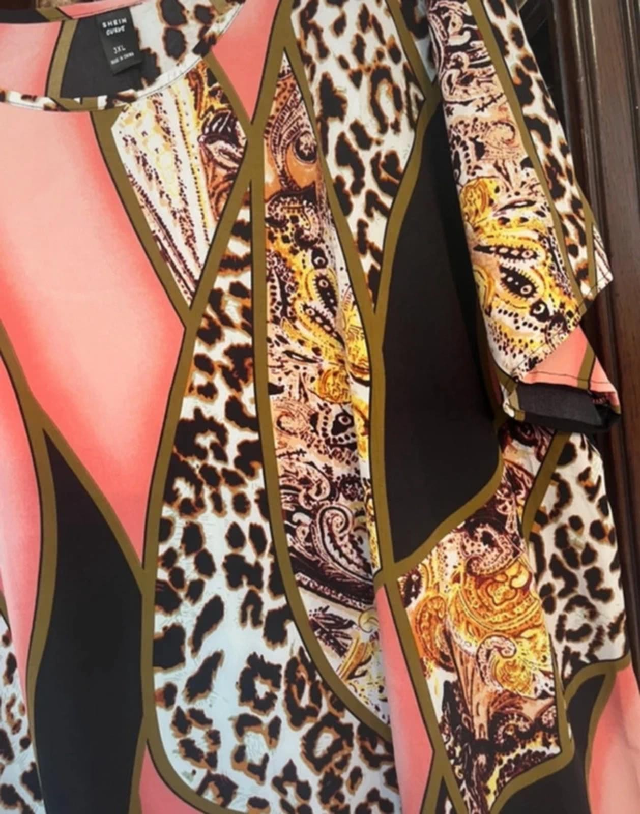 SHEIN Curve Plus Size Abstract Leopard Dress | UK 28–30 [COPY]