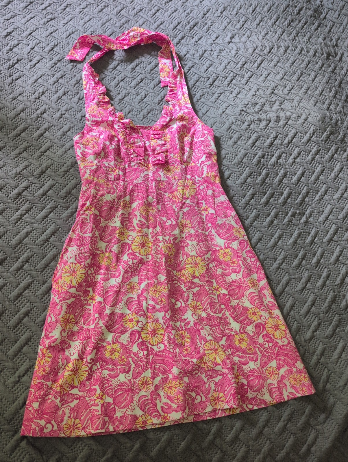 Lilly Pulitzer Women’s Halter Floral Dress, Multicolor Size 4