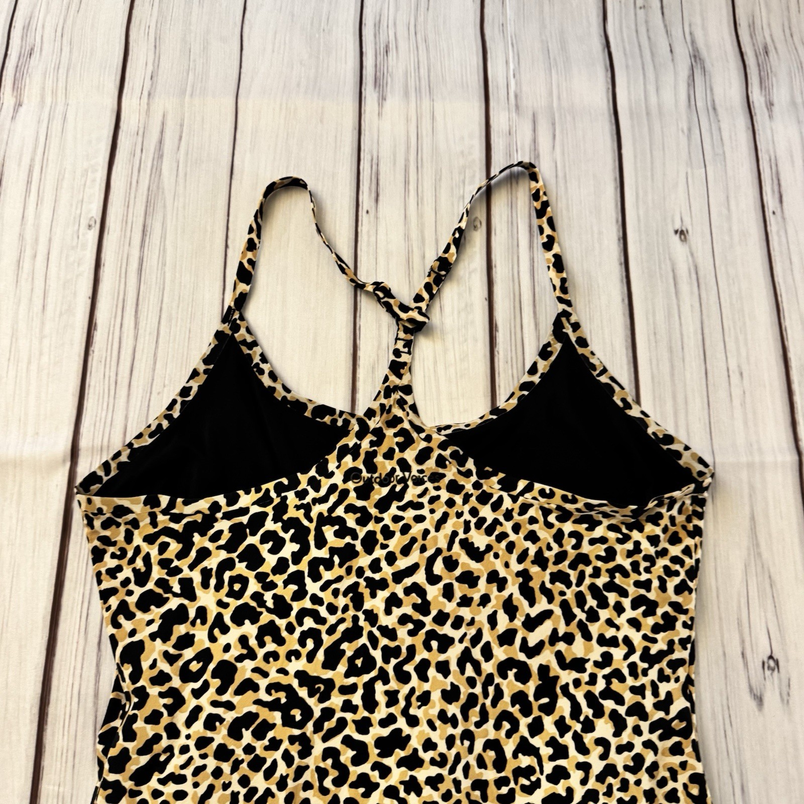 Outdoor Voices Leopard Print Built-In-Shorts Athletic Dress Size Small Active