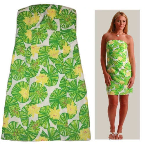 LILLY PULITZER Franco Dress in Hip Hop Hooray Frog Lilypad Label SZ 6 NWOT