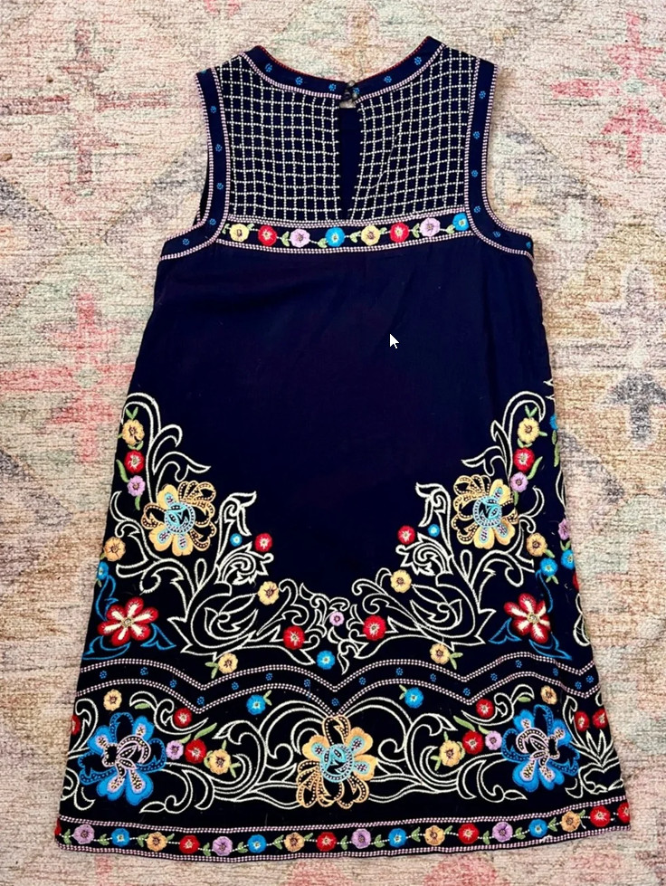 Anthropologie Kira Embroidered Tunic Dress 8 by Maeve