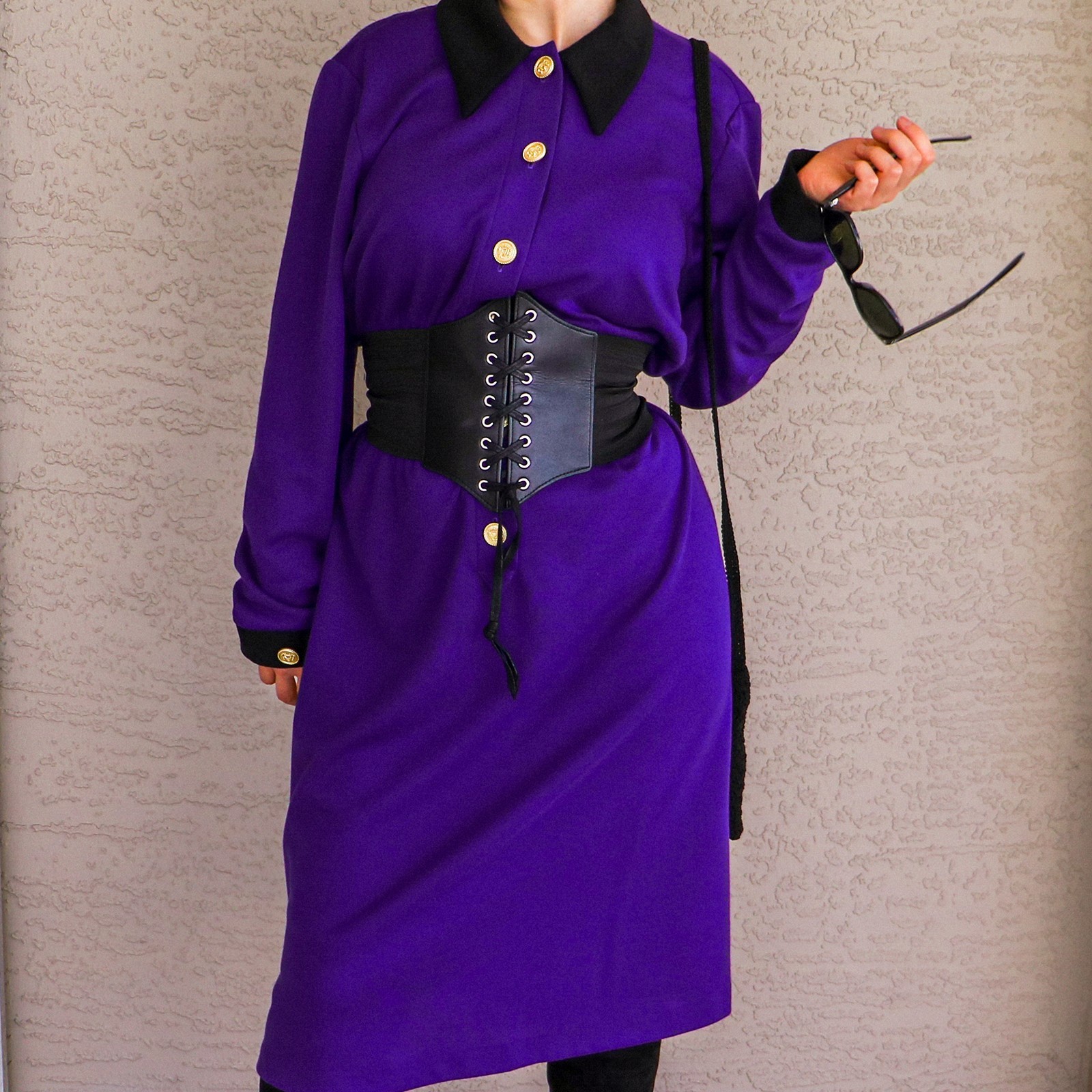 Vintage 80’s Amato Purple Midi Dress Deadstock – Power Witch Vibes