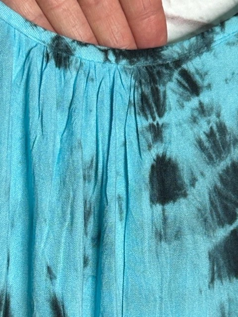 Small/Medium New Tie Dye Gray Black Aqua Blue Gauze Slip Dress Beach Cover 50$