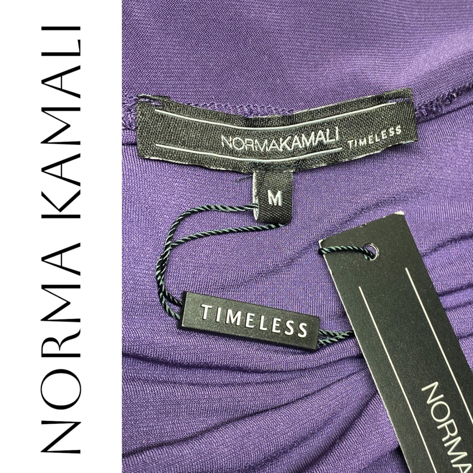 Norma Kamali NWT All In One 6 Way Convertible Jersey Dress Womens M Dark Purple