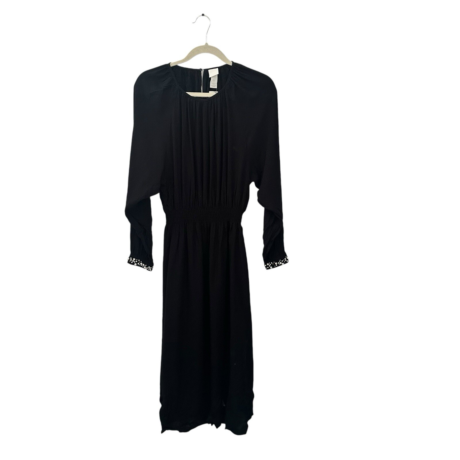 NWT H&M Embellished Dress Black Women’s Size Small 100% Rayon New With Tags