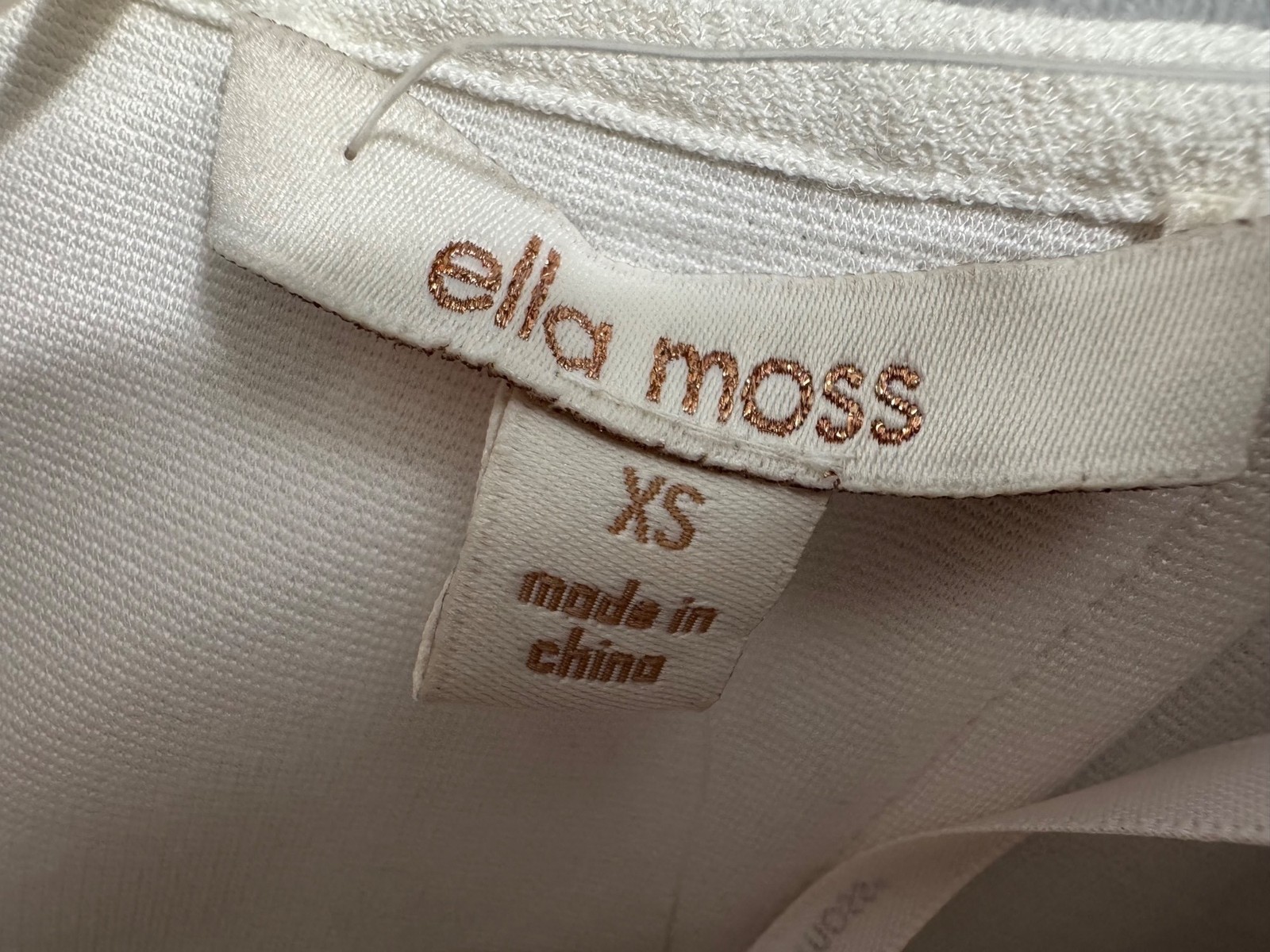 Ella Moss Blue White Diamond Print Strapless Dress S Fit & Flare Cotton Blend