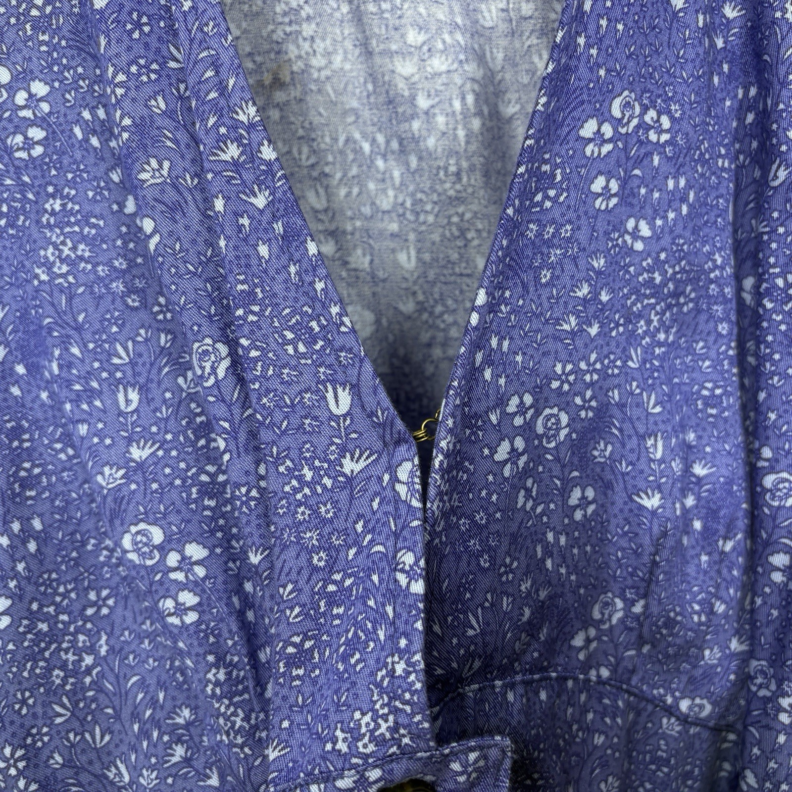 Marine Layer Camila Mini Dress S Blue SF Toil Print Button Front Tie Waist 2022
