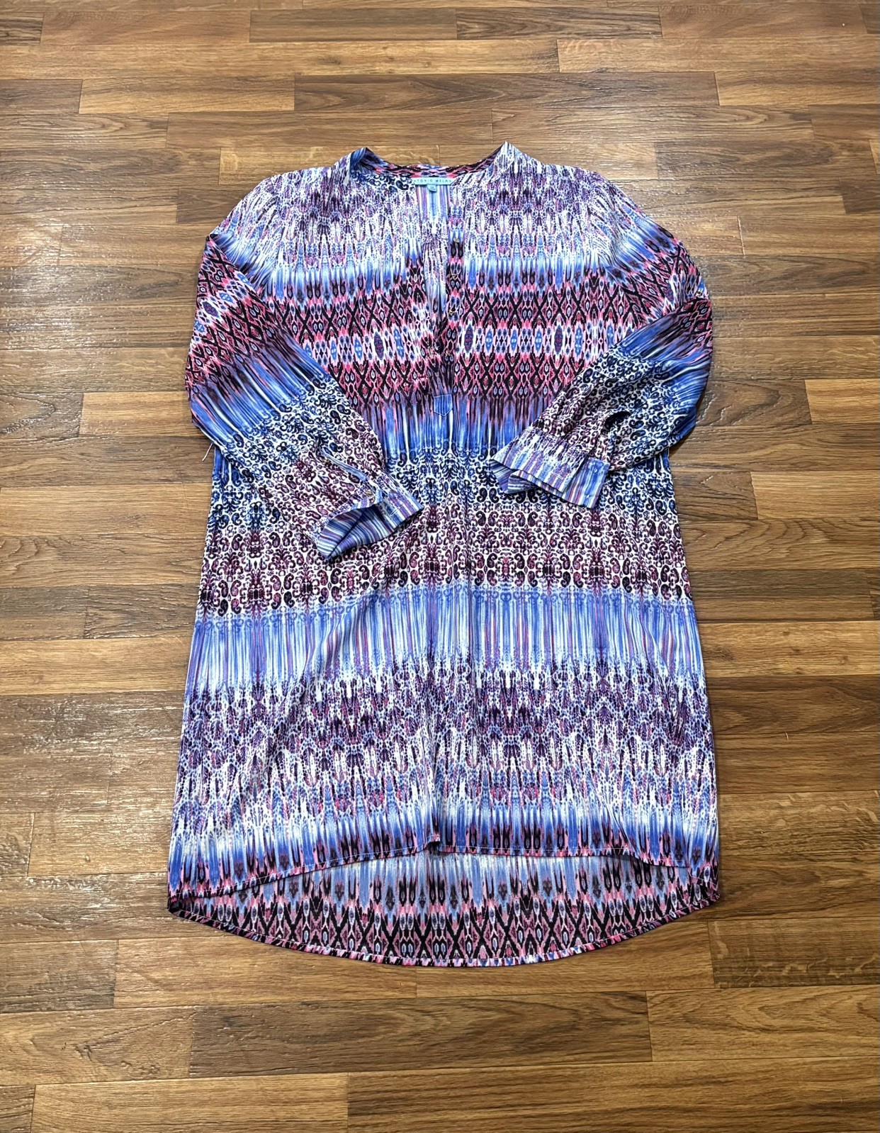 Antonio Melani Pullover Dress Size 14 Patterned Midi Casual Work Dress