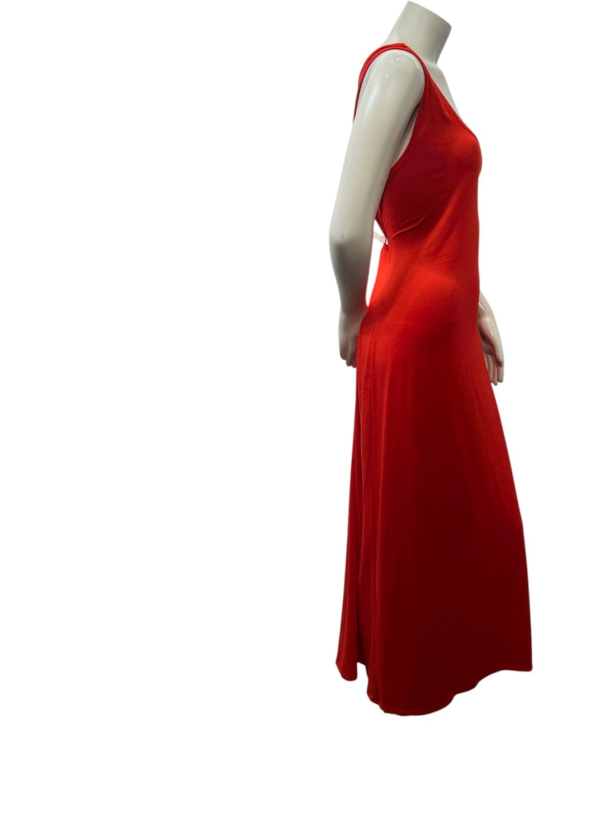 24 Seven Maxi Dress Womens Plus Size 2X Red Sleeveless Stretch New