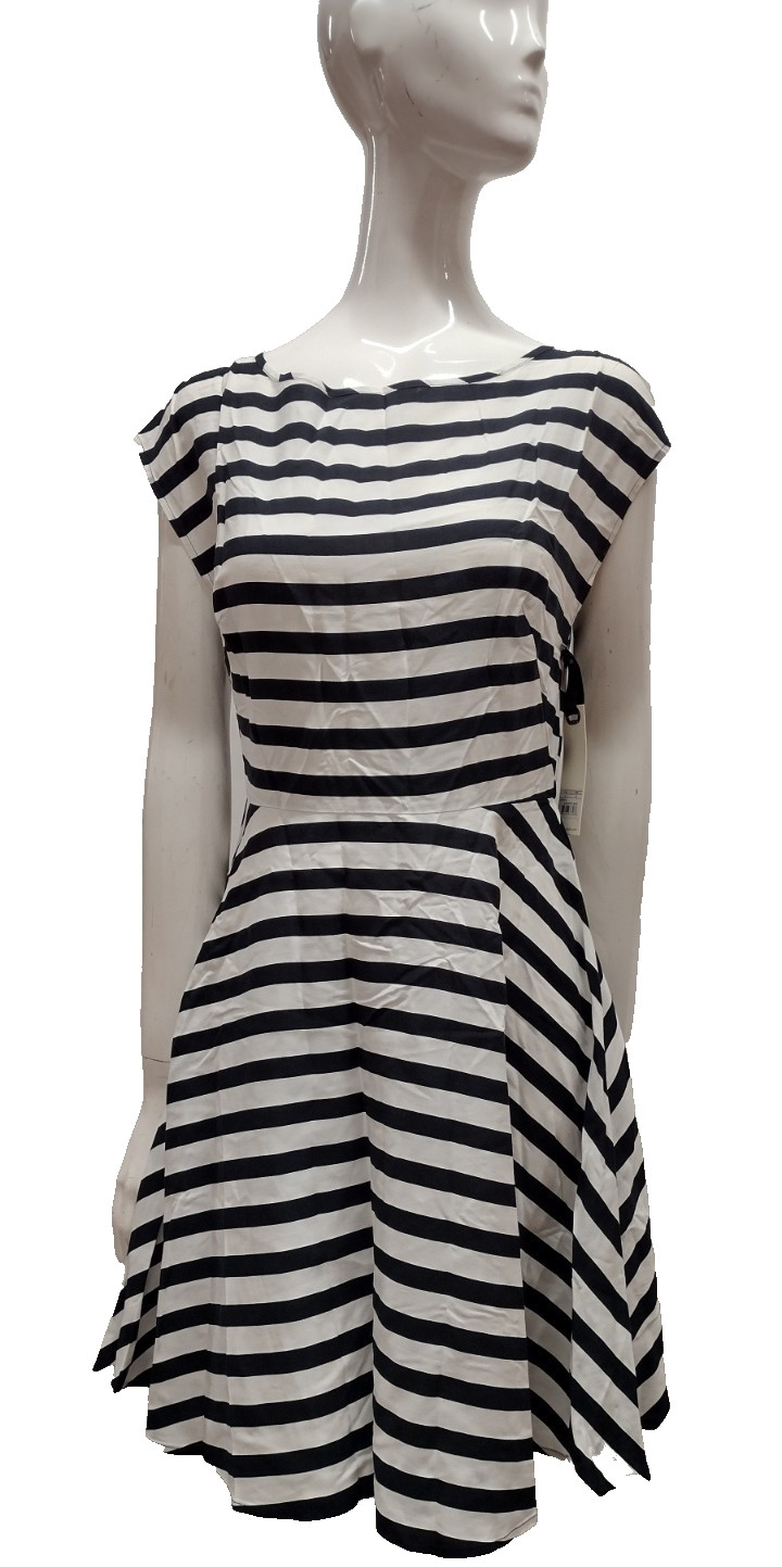 BB Dakota Black & White Stripes Dress Striped Emo Euro 30 USA 8 Waist 28 inches