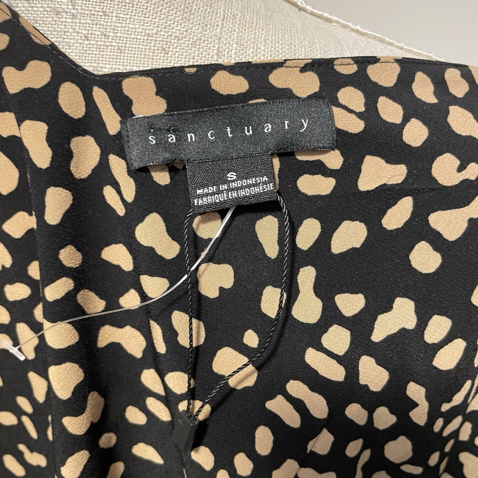 Sanctuary Leopard Print Wrap Dress Size S Small Animal Spot Sleeveless V-Neck