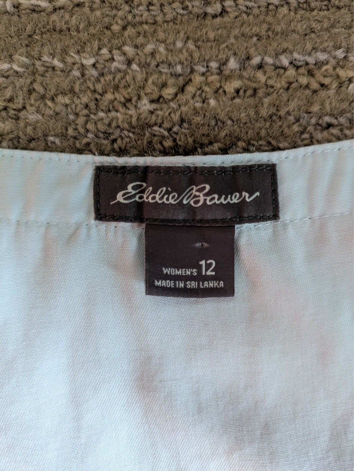 Eddie Bauer Lightweight Tencel Dress Button Tie Belt Sleeveless Sz 12