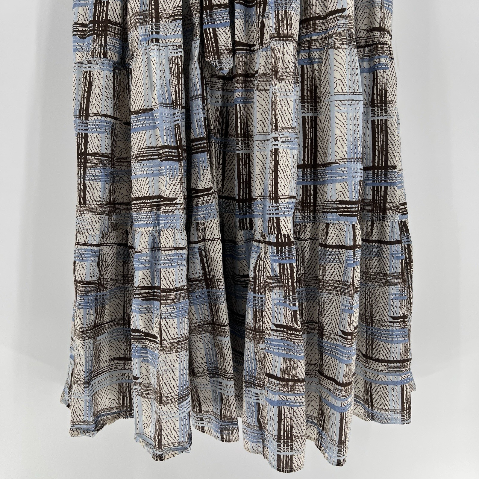 Sofie the Label Maxi Dress Size Large Belted Tie Waist Criss Cross Straps Zip Up
