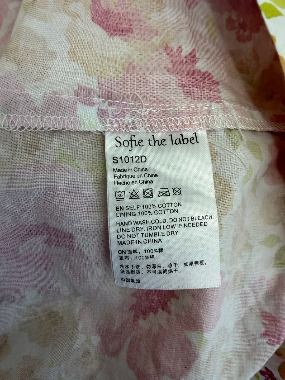 Sofie the Label Womens Dress Medium Midi Tiered Floral Pink Puff Sleeve