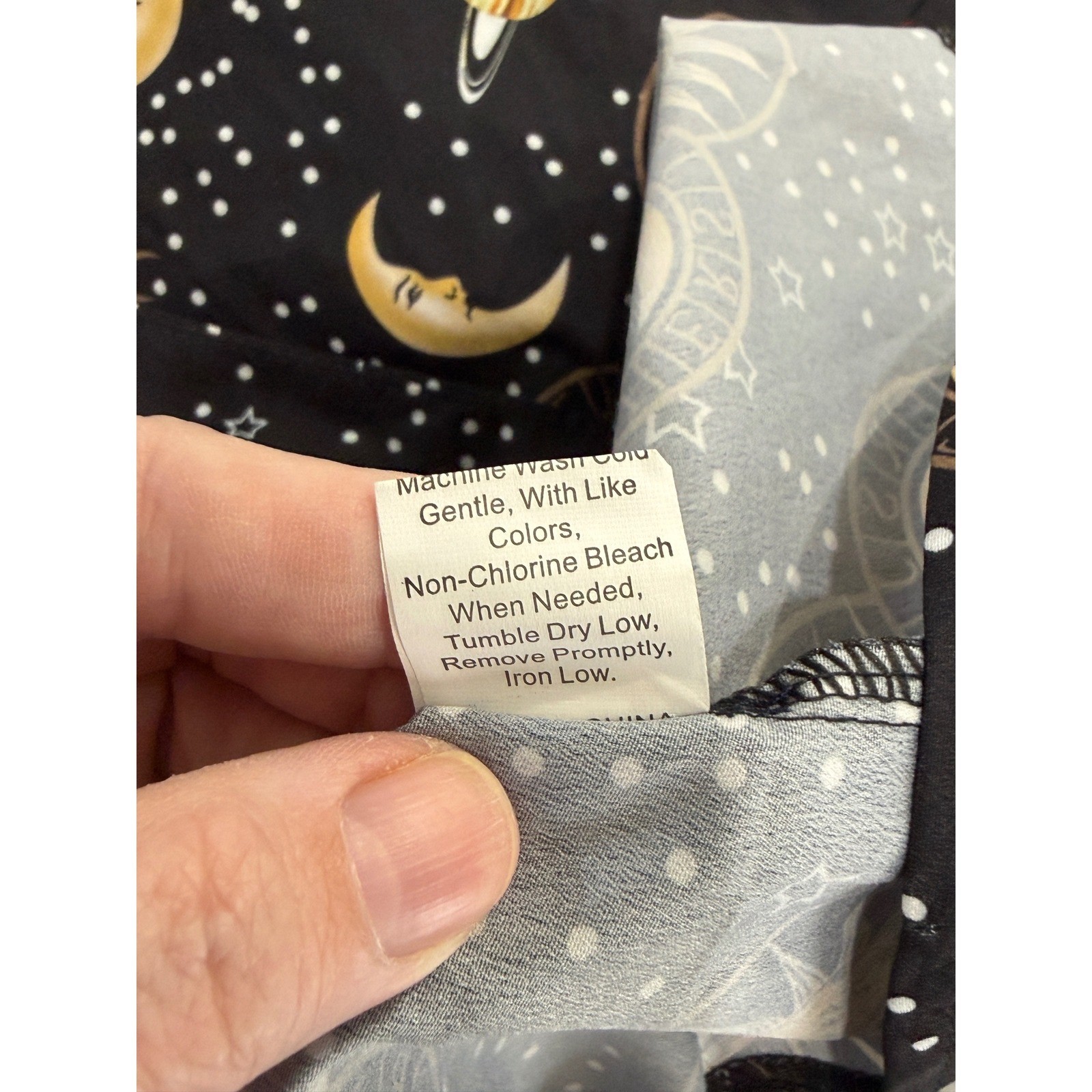 Celestial Sun Moon Star Print Button Front Cami Dress sz S Whimsigoth y2k 90s