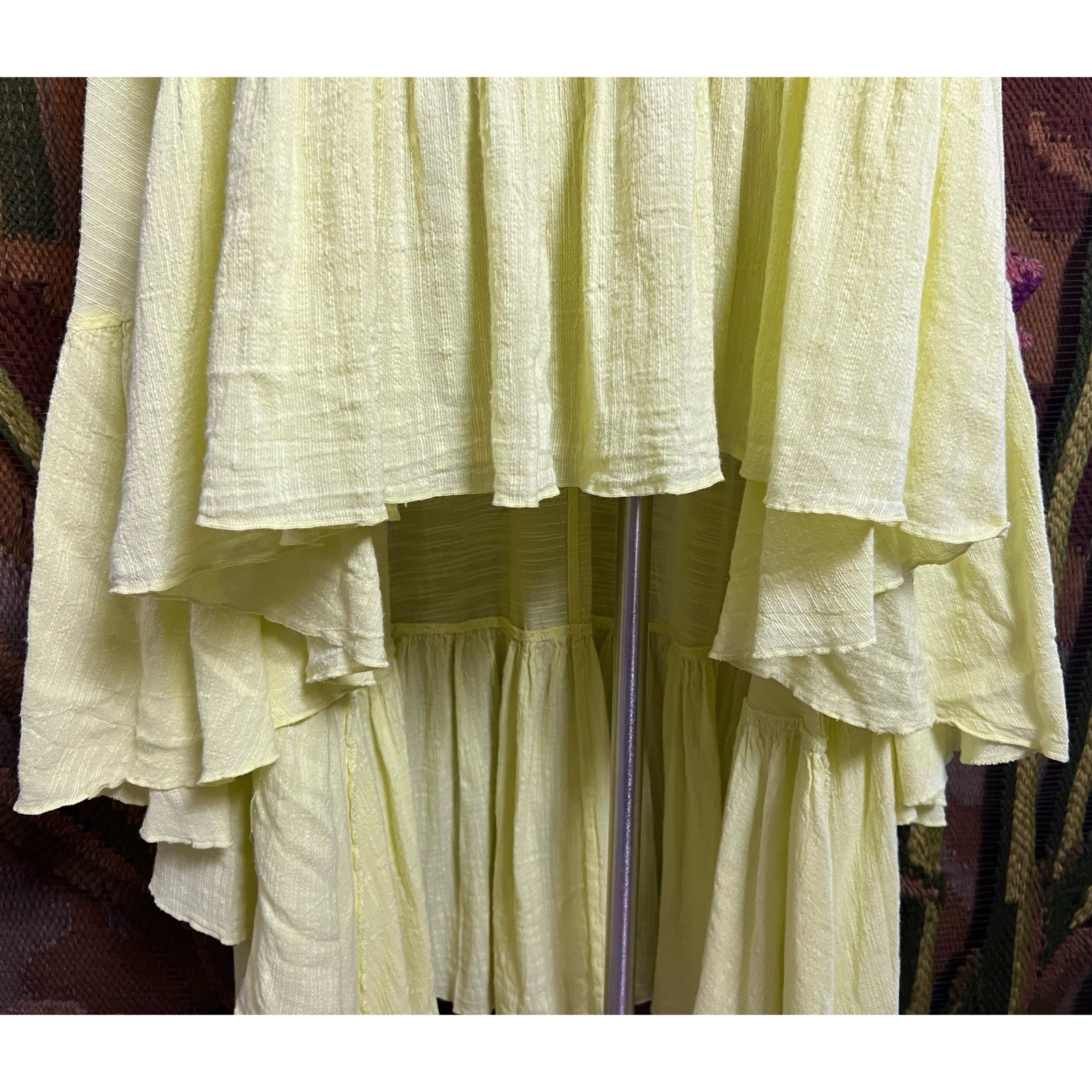 Devotion Twins High Low Neon Lime Maxi Dress S