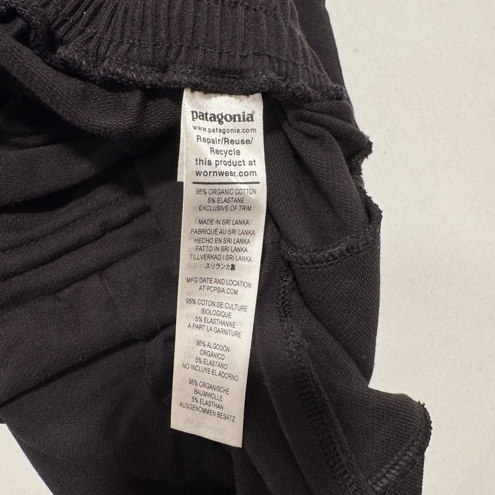 Patagonia Small Black Dress Organic Cotton Drawstring Elastic Waist Cut Out Back